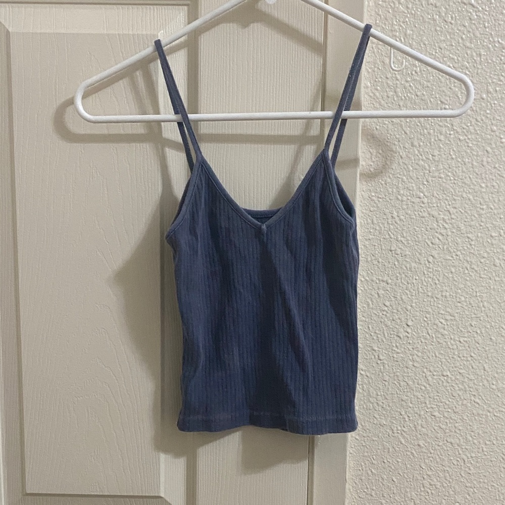 Brandy Melville Dark Blue Ribbed Camisole
